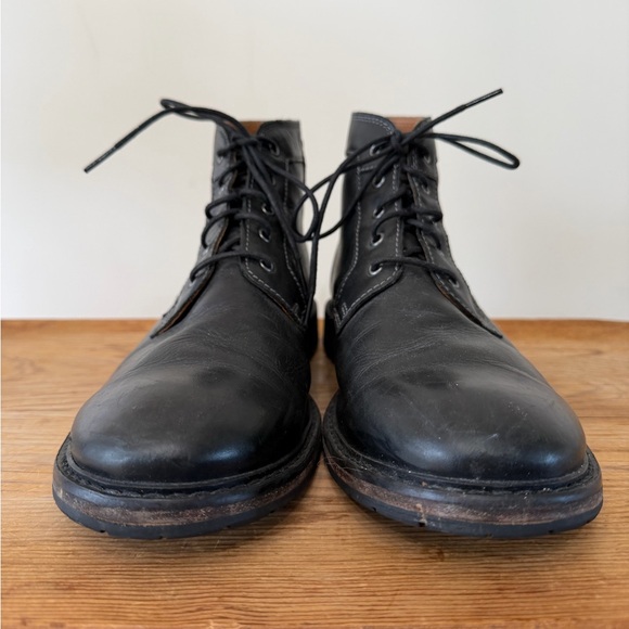 Clarks SMART Clarkdale Bud Black Burnished Lea Lace Up Boots Shoes Men’s US 11